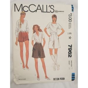 VTG 1982 High Waist Shorts Size Set Pattern